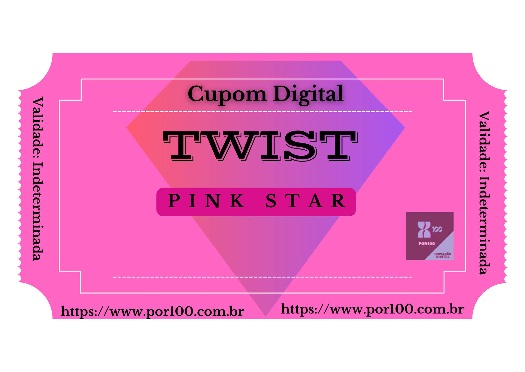Cupom Digital Twist "Pink Star"